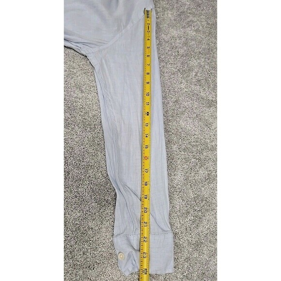 Club Room Luxury 100% Linen Button Down Long Sleeve Shirt Light Blue Men's Sz XL - Picture 7 of 8